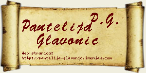 Pantelija Glavonić vizit kartica